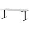 Schäfer Shop Genius Schreibtisch MODENA FLEX, elektrisch höhenverstellbar, Rechteck, T-Fuß, B 1800 x T 800 mm, lichtgrau/anthrazit