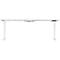 Schäfer Shop Genius Schreibtisch MODENA FLEX, elektrisch höhenverstellbar, Rechteck, T-Fuß, B 1800 x T 800 mm, lichtgrau/weiß