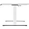 Schäfer Shop Genius Schreibtisch MODENA FLEX, elektrisch höhenverstellbar, Rechteck, T-Fuß, B 1800 x T 800 mm, lichtgrau/weiß