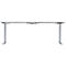 Schäfer Shop Genius Schreibtisch MODENA FLEX, elektrisch höhenverstellbar, Rechteck, T-Fuß, B 1800 x T 800 mm, lichtgrau/weißalu