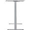 Schäfer Shop Genius Schreibtisch MODENA FLEX, elektrisch höhenverstellbar, Rechteck, T-Fuß, B 1800 x T 800 mm, lichtgrau/weißalu