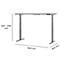 Schäfer Shop Genius Schreibtisch MODENA FLEX, elektrisch höhenverstellbar, Rechteck, T-Fuß, B 1800 x T 800 mm, lichtgrau/weißalu