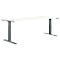 Schäfer Shop Genius Schreibtisch MODENA FLEX, elektrisch höhenverstellbar, Rechteck, T-Fuß, B 1800 x T 800 mm, weiß/anthrazit