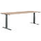 Schäfer Shop Genius Schreibtisch MODENA FLEX, elektrisch höhenverstellbar, Rechteck, T-Fuß, B 2000 x T 800 mm, Eiche/anthrazit