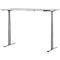 Schäfer Shop Genius Schreibtisch MODENA FLEX, elektrisch höhenverstellbar, Rechteck, T-Fuß, B 2000 x T 800 mm, lichtgrau/weißalu