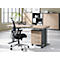 Schäfer Shop Genius Schreibtisch MODENA FLEX, Rechteck, T-Fuß Rechteckrohr, B 1600 x T 800 x H 650-850 mm, Eiche/anthrazit
