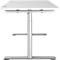 Schäfer Shop Genius Schreibtisch MODENA FLEX, T-Fuß-Rundrohr, B 1600 x T 800 mm, weiß/weißalu