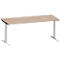 Schäfer Shop Genius Schreibtisch MODENA FLEX, T-Fuß-Rundrohr, B 1800 x T 800 mm, Eiche-Dekor/weißalu