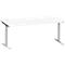 Schäfer Shop Genius Schreibtisch MODENA FLEX, T-Fuß-Rundrohr, B 1800 x T 800 mm, weiß/weißalu