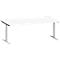 Schäfer Shop Genius Schreibtisch MODENA FLEX, T-Fuß-Rundrohr, B 2000 x T 1000 mm, weiß/weißalu