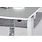 Schäfer Shop Genius Schreibtisch PLANOVA ERGOSTYLE, elektrisch höhenverstellbar, Rechteck, C-Fuß, B 1600 mm, lichtgrau/weißalu 