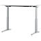 Schäfer Shop Genius Schreibtisch PLANOVA ERGOSTYLE, elektrisch höhenverstellbar, Rechteck, C-Fuß, B 1600 mm, lichtgrau/weißalu 