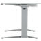 Schäfer Shop Genius Schreibtisch PLANOVA ERGOSTYLE, elektrisch höhenverstellbar, Rechteck, C-Fuß, B 1600 mm, lichtgrau/weißalu 