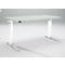 Schäfer Shop Genius Schreibtisch PLANOVA ERGOSTYLE, elektrisch höhenverstellbar, Rechteck, C-Fuß, B 1600 x T 800 x H 715-1182 mm, lichtgrau/weiß