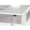 Schäfer Shop Genius Schreibtisch PLANOVA ERGOSTYLE, elektrisch höhenverstellbar, Rechteck, C-Fuß, B 1600 x T 800 x H 715-1182 mm, weiß/weißaluminium 