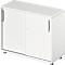 Schäfer Shop Genius Schuifdeurkast TETRIS WOOD, 2 OH, B 1000 x D 421 x H 800 mm, hoogte inclusief glijders, wit