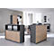 Schäfer Shop Genius schuifdeurkast TETRIS WOOD, 2 OH, B 1200 mm, hoogte incl. glijders, grafiet/eiken