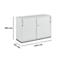 Schäfer Shop Genius schuifdeurkast TETRIS WOOD, 2 OH, incl. stalen sokkel, B 1200 x D 421 x H 800 mm, lichtgrijs