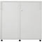 Schäfer Shop Genius schuifdeurkast TETRIS WOOD, 3 OH, B 1200 mm, hoogte incl. glijders, lichtgrijs