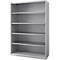 Schäfer Shop Genius Schwerlastregal-Schrank FS, Stahlblech, B 1055 x T 620 x H 1950 mm, 5 OH, weißaluminium, bis 1000 kg
