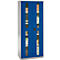 Schäfer Shop Genius Schwerlastschrank FS, Stahlblech, mit Sichtfenster, B 1055 x T 520 x H 1950 mm, 5 OH, weißalu/enzianblau, bis 1000 kg