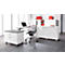 Schäfer Shop Genius Sideboard avec tiroirs et portes, l. 1200 mm x P 500 mm x H 720 mm, blanc