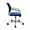 Schäfer Shop Genius Siège visiteur SSI Proline Visit S3+, dossier en filet, roulettes universelles, bleu/noir