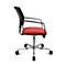 Schäfer Shop Genius Siège visiteur SSI Proline Visit S3+, dossier en filet, roulettes universelles, rouge/noir