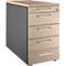 Schäfer Shop Genius Standcontainer 13333, mit Griff eckig, B 435 x H 717 mm, anthrazit/Eiche-Dekor
