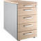 Schäfer Shop Genius Standcontainer 13333, mit Griff rund, B 435 x H 717 mm, Eiche-Dekor/weißalu