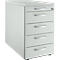 Schäfer Shop Genius Standcontainer 13333, mit Griff rund, B 435 x H 717 mm, lichtgrau/lichtgrau