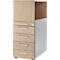 Schäfer Shop Genius Standcontainer mit Aufsatzregal, abschließbar, eckiger Griff, Eiche/weißalu