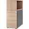 Schäfer Shop Genius Standcontainer mit Aufsatzregal, abschließbar, seitliche Griffnut, Eiche/anthrazit