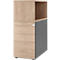 Schäfer Shop Genius Standcontainer mit Aufsatzregal, abschließbar, seitliche Griffnut, Eiche/anthrazit