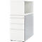 Schäfer Shop Genius Standcontainer mit Aufsatzregal, abschließbar, seitliche Griffnut, weiß