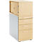 Schäfer Shop Genius Standcontainer mit Aufsatzschrank inkl. Schiebetür, komplett abschließbar, eckiger Griff, ahorn