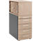 Schäfer Shop Genius Standcontainer mit Aufsatzschrank inkl. Schiebetür, komplett abschließbar, eckiger Griff, Eiche/anthrazit