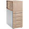 Schäfer Shop Genius Standcontainer mit Aufsatzschrank inkl. Schiebetür, komplett abschließbar, eckiger Griff, Eiche/weißalu