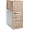 Schäfer Shop Genius Standcontainer mit Aufsatzschrank inkl. Schiebetür, komplett abschließbar, eckiger Griff, Eiche/weißalu