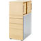 Schäfer Shop Genius Standcontainer mit Aufsatzschrank inkl. Schiebetür, komplett abschließbar, seitliche Griffnut, ahorn