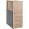 Schäfer Shop Genius Standcontainer mit Aufsatzschrank inkl. Schiebetür, komplett abschließbar, seitliche Griffnut, Eiche/anthrazit