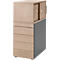 Schäfer Shop Genius Standcontainer mit Aufsatzschrank inkl. Schiebetür, komplett abschließbar, seitliche Griffnut, Eiche/anthrazit