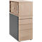 Schäfer Shop Genius Standcontainer mit Aufsatzschrank inkl. Schiebetür, komplett abschließbar, seitliche Griffnut, Eiche/anthrazit