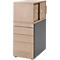 Schäfer Shop Genius Standcontainer mit Aufsatzschrank inkl. Schiebetür, komplett abschließbar, seitliche Griffnut, Eiche/anthrazit