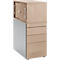 Schäfer Shop Genius Standcontainer mit Aufsatzschrank inkl. Schiebetür, komplett abschließbar, seitliche Griffnut, Eiche/weißalu