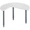 Schäfer Shop Genius Table d'extension ERGOSTYLE, 3/4 de cercle, extension à droite ou à gauche, gris clair/anthracite 