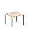 Schäfer Shop Genius Table d’extension MODENA FLEX, carrée, hauteur réglable, 4 pieds tubes carrés, , l. 1000 x P 1000 mm, décor érable 