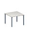 Schäfer Shop Genius Table d’extension MODENA FLEX, carrée, hauteur réglable, 4 pieds tubes carrés, , l. 1000 x P 1000 mm, gris clair 
