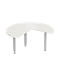 Schäfer Shop Genius Table d'extension PLANOVA ergoSTYLE, 3/4 de cercle, extension à droite ou à gauche, blanc/alu blanc