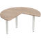 Schäfer Shop Genius Table d'extension PLANOVA ergoSTYLE, 3/4 de cercle, extension à droite ou à gauche, décor chêne/blanc